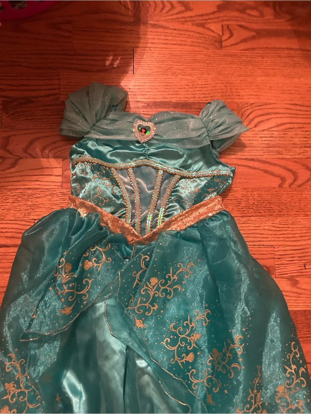 Disney Girl’s Turquoise & Gold Princess Jasmine Halloween Costume